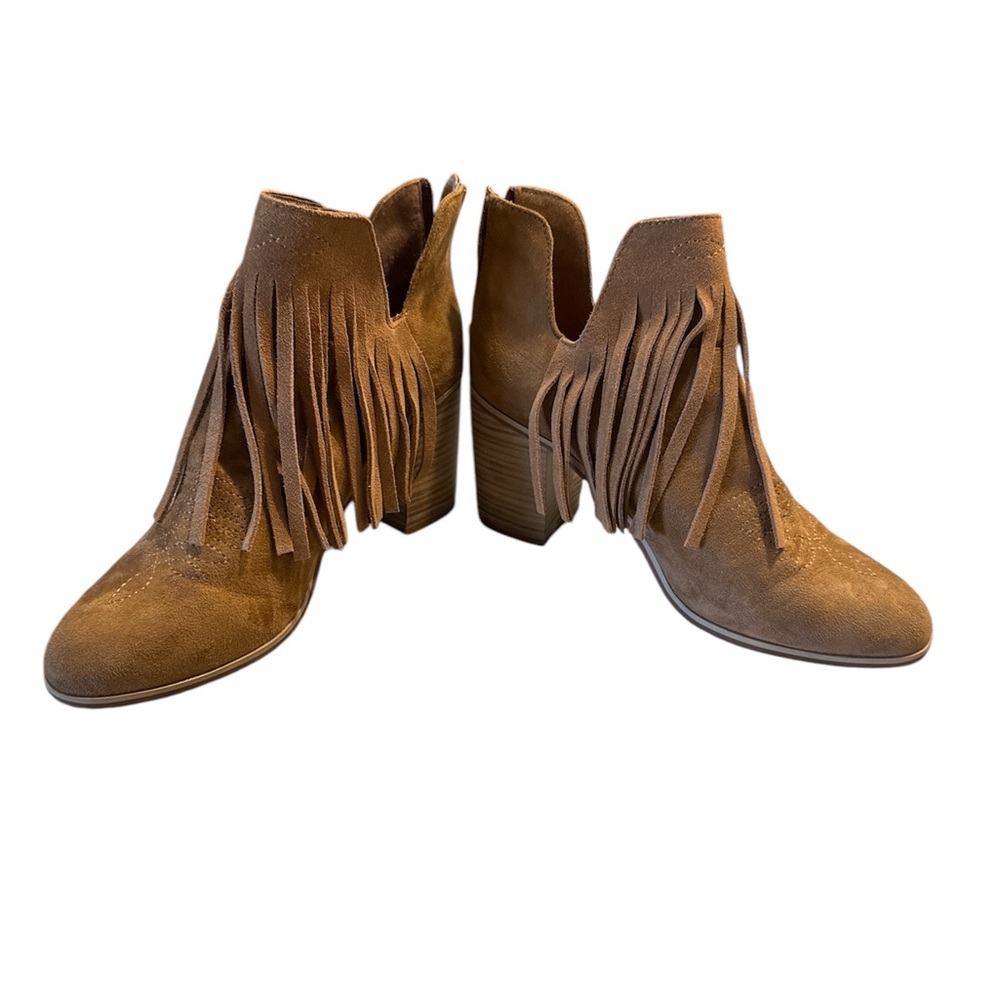 Fringe Tan Ankle Boots